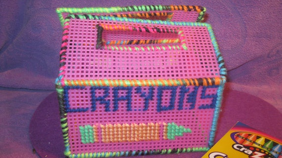 PLASTIC CANVAS CRAYON Box Hot Pink 
