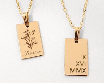 Sterling Silver Gold-Plated Engravable Dog Tag Polished Disc Charm Pendant