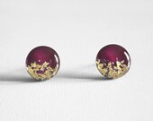 Moon Berry Stud Earrings Dipped in Gold Leaf - Winter 2017 LIMITED EDITION COLOR