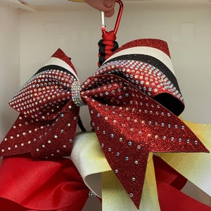 550 Paracord Bow Holder, Cheer Bow Clip, Pom Pom Clip, Multiple Keys Lanyard, Backpack Clip
