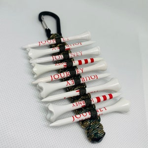 Paracord Golf Tee Holder: 550 Carabiner Clip, Golf Bag Accessory