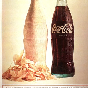 Anuncio de Coca Cola de madera de Boy Scout de 1964 / Coca Cola / anuncio vintage / pausa que refresca / regalo genial para hombres / Boys&#39; Life / tallado en madera / Boy Scouts