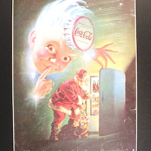 Anuncio de Coca Cola de Papá Noel de 1948 - Coca Cola / anuncio vintage / Navidad / pausa que refresca / alegre y viejo San Nicolás / regalo genial para hombres / regalo genial para mujeres