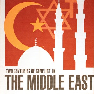 Middle East Vintage Map/ Cartography/ maps/ Turkey/ Syria/ Iran/ Israel/ Iraq/ Saudi Arabia/ Kuwait/ Lebanon/ Jordan/ Egypt/ UAE/ Yemen