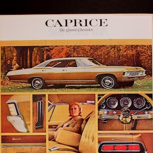 1967 Chevrolet Caprice Magazine Ad /vintage magazine /automotive art/automobile decor/ cool men's gift/ Custom Sedan/ Grand Chevrolet