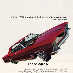 Publicidad en revistas de Buick Riviera Gran Sport 1965/anuncio en revistas antiguas/arte automotriz/decoración automotriz/automobilia/regalo genial para hombres/años 60