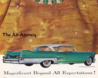 1957 Cadillac Magazine Publicité/annonce magazine vintage/art automobile/décor automobile/automobilia/cadeau pour hommes cool/années 1950