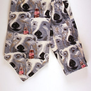 Coca-Cola Polar Bear Vintage Tie/ Vintage clothing/ Coke/ Winter/ Coca Cola