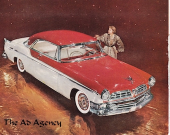 1955 Chrysler New Yorker Deluxe St. Regis Magazine Advertisement/vintage magazine ad/automotive art/automobile decor/cool men's gift/1950's