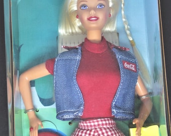 Barbie Picnic de Coca-Cola/ Muñeca Coca-Cola/ Barbie Coca-Cola/ Muñeca Barbie coleccionable/ Barbie vintage/ Barbie rubia