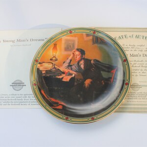 Norman Rockwell &quot;A Young Man&#39;s Dream&quot; collectible plate/ &quot;Rockwell&#39;s American Dream&quot; Plate series Number 3