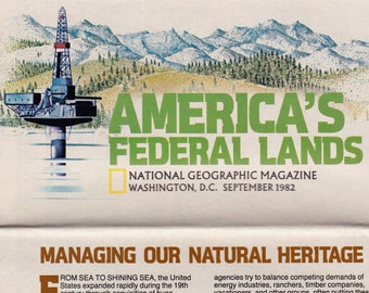 America's Federal Lands United States map/ National Geographic/ Cartography/ Natural Resources/ Cartographic map of the United States