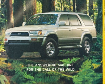 1997 Toyota 4Runner Magazine Advertisement/ The Answering Machine for the Call of the Wild/ Oh What a Feeling!/ auto art/cool men's gift