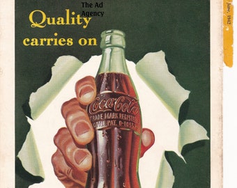 1942年 第二次世界大戦 コカコーラ ヴィンテージ広告 コーラボトル