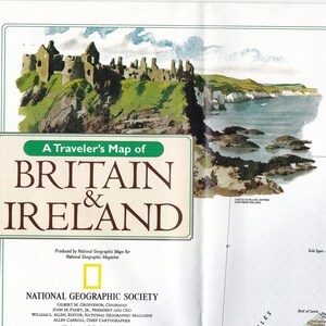 英国とアイルランドの旅行者の地図/ロンドン/地図作成/地図/ナショナル ジオグラフィック/イギリス諸島/ダブリン/アイルランドの歴史/イギリスの歴史