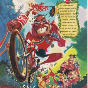 1996&quot;Always Race for a Coke&quot; Coca-Cola Magazine Advertisement /Vintage advertising/retro ads/ Signs of Life/Coca-Cola/cool men&#39;s gift