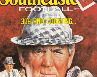 306 and Counting Bear Bryant Athlon Southeast Football Collector's edition 1981 Annual/ Paul Bear Bryant/Alabama football/ SEC Football 1981