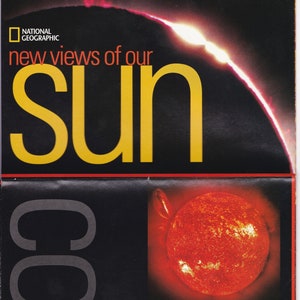 太陽の新しい見方/宇宙/太陽の表面のビンテージ地図チャート/ナショナル ジオグラフィック/銀河/太陽系/太陽の宇宙