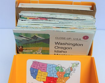 Close Up USA boxed set of 15 United States Maps with guide book from National Geographic/ 15 maps/ United States map