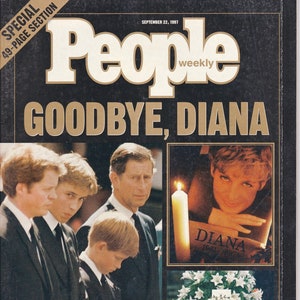 Goodbye, Diana People Weekly /September 22, 1997/ Diana Funeral/ British Royalty/ Princess Di/ Princess Diana/ Princess of Wales