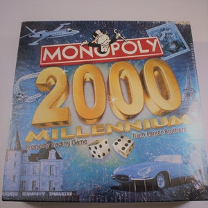 Monopoly 2000 Millennium edition game / Board games/ Family game night/ collectible game pieces/ Parker Brothers Real Estate Trading Game