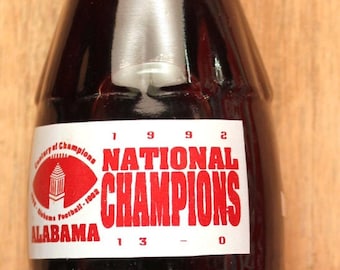 Alabama 1992 Football Championship collectible coke bottles/ Alabama football/ Coca Cola/ Roll Tide Roll/Alabama Crimson Tide/Gene Stallings