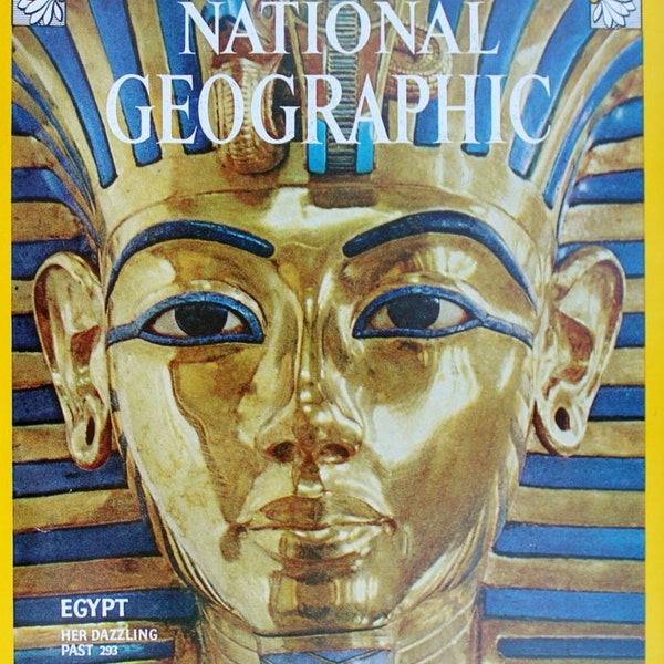 King Tut National Geographic Cover - magazine photographic art/cool gift/photo art/ Egypt/Tutankhamun/Archaeology