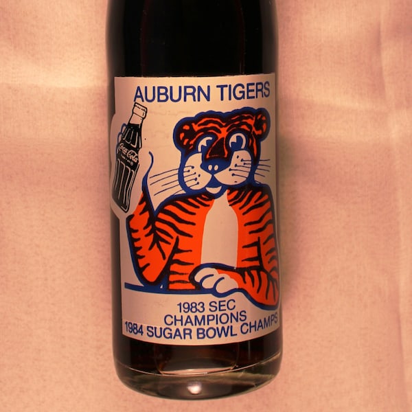Auburn University football 1983 SEC Champions collectible coke bottle/ Southeastern Conference/sports/Coca Cola/Auburn Tigers/ War Eagle