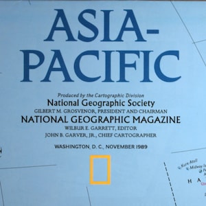アジア太平洋のビンテージ地図/オーストラリア/ナショナル ジオグラフィック/地図作成/地図/太平洋/オーストラリア/マレーシア/環太平洋地域/商業/アジア