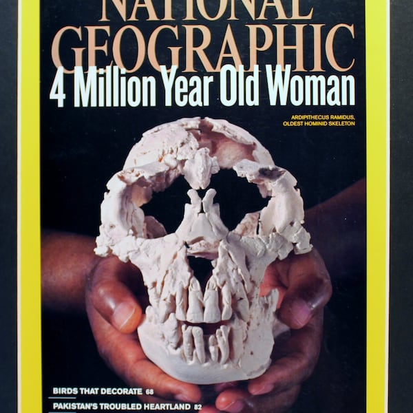 4 Million Year Old Woman National Geographic Cover with mat/ Archaeology/ magazine photographic art/cool men's gift/ anthropology/ evolution