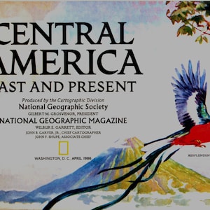Carte vintage de l'Amérique centrale d'hier et d'aujourd'hui/ Cartographie/ Cartes/ Panama/ El Salvador/Belize/Guatemala/Nicaragua/Honduras/Mexique/Belize