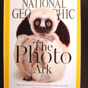 Photo Ark Coquerel&#39;s Sitaka National Geographic Cover with mat/Magazine cover/ Joel Sartore/ photo art/cool men&#39;s gift/ Endangered animals