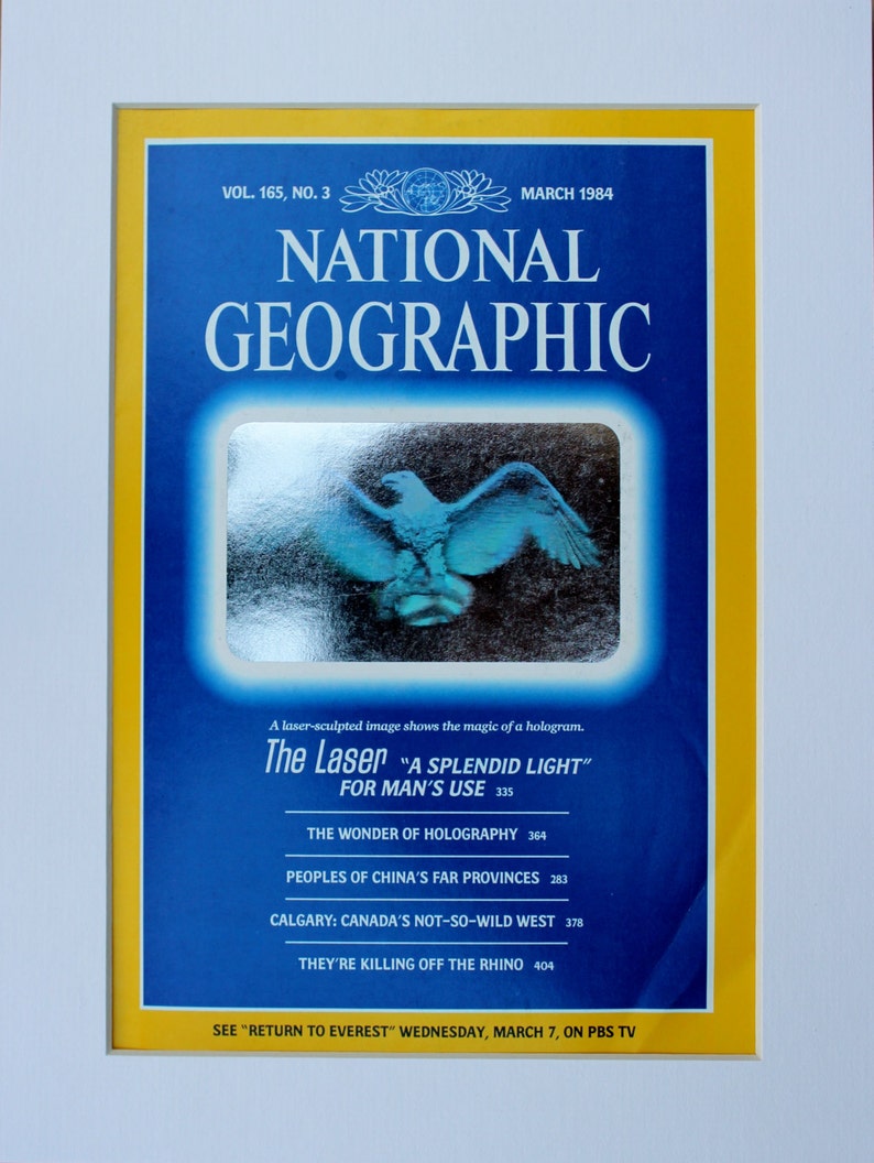 1984 National Geographic Holographic Cover magazine/vintage - Etsy