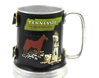 Grand Ole Opry black leather aluminum souvenir cup
