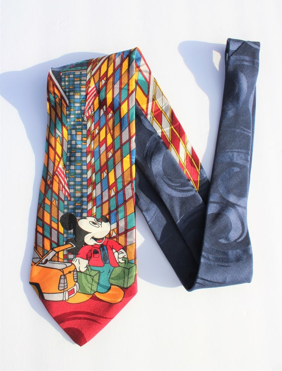 Mickey Mouse Traveler to the big city Vintage Tie… - image 2