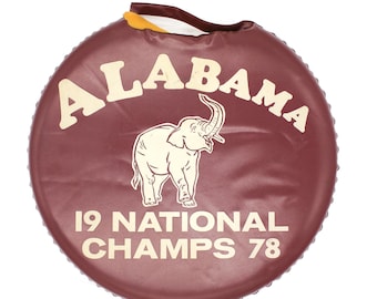1978 Alabama National Championship souvenir cushion/ Alabama Crimson Tide/ Bear Bryant/ Roll Tide Roll/ SEC/ Alabama Football Crimson Tide