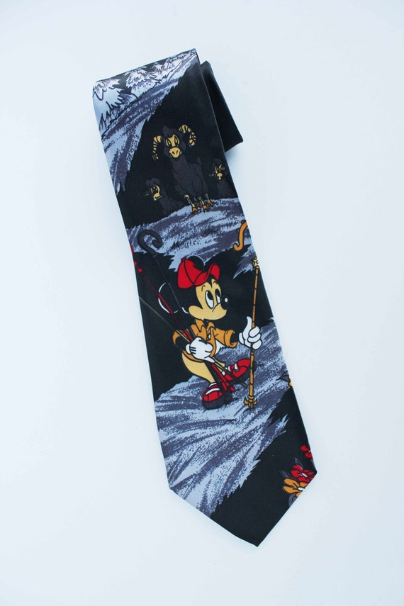 Mickey Mouse Mountain Climber Vintage Tie/ Vintag… - image 1