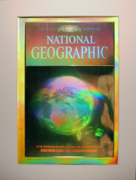 Holographic Cover 1988 National Geographic Cover Etsy