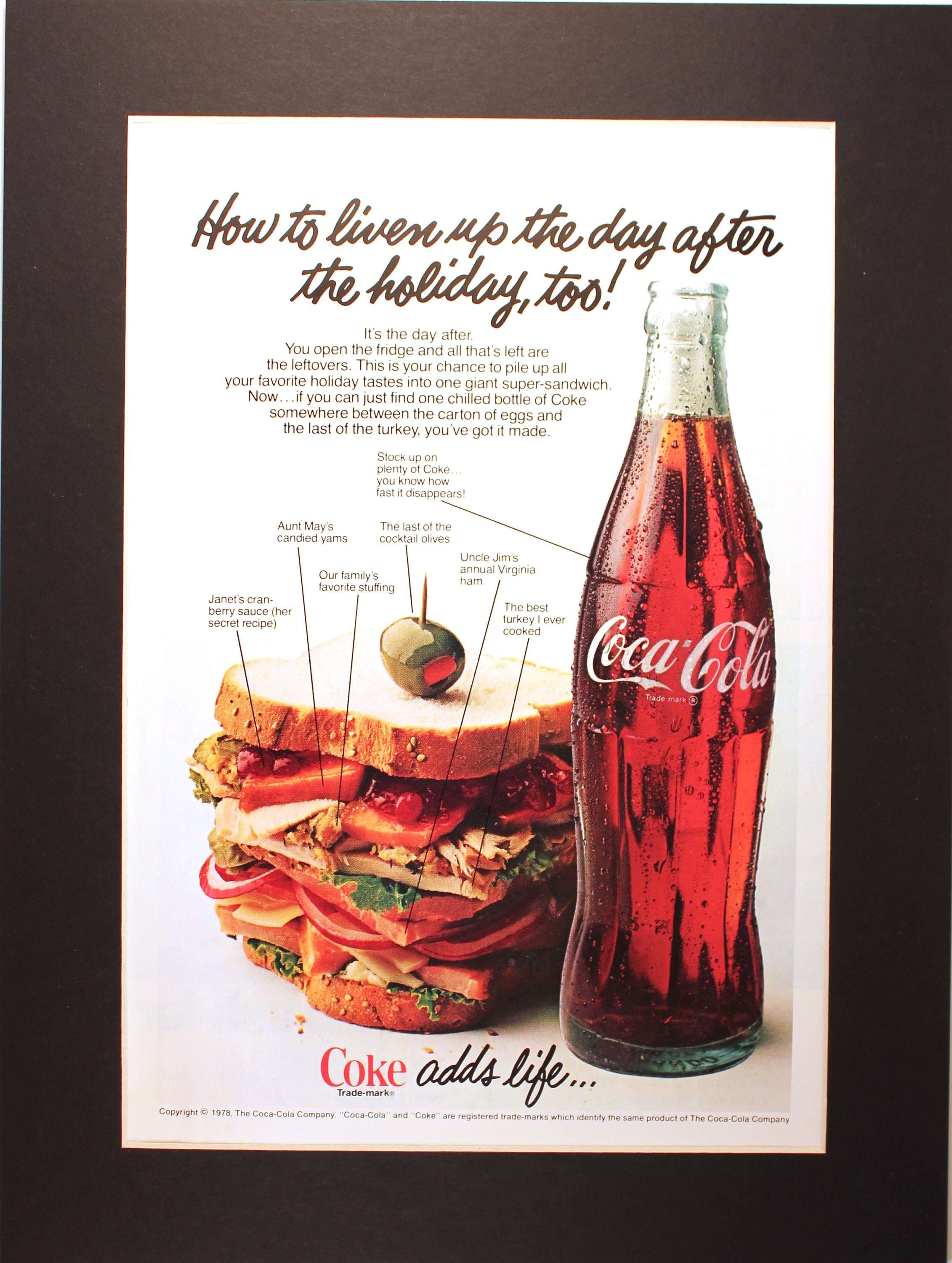 poster reproduction Coca Cola Old Magazine Soft drink Advertising Drink