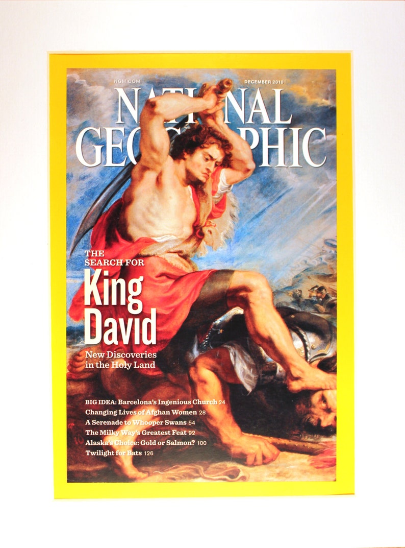 King David National Geographic Cover with mat/ magazine Etsy