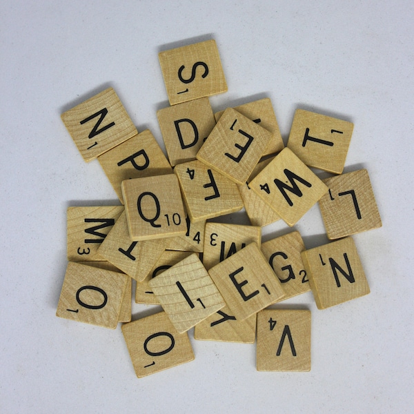 Scrabble tiles/ Scrabble Letters/ craft supplies/ art work/ crafter supplies/ scrabble word racks