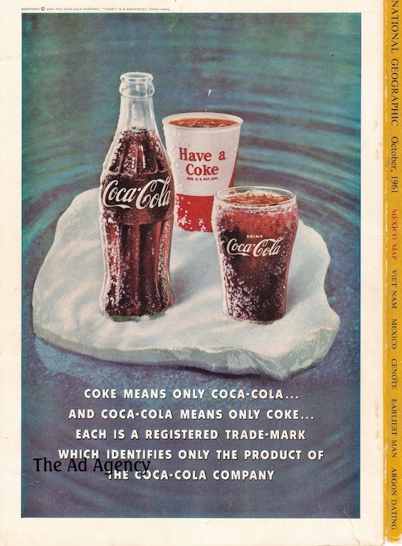 1961 Coca cola coke Means Only Coca cola Magazine Advertisement vintage Advertising retro Ads cool Men s Gift things Go Better With Coke Etsy Canada