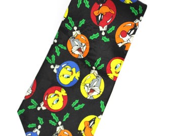 Looney Tunes Christmas Tie/ Taz/ Tweety/ Bugs Bunny/ Sylvester