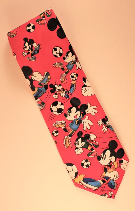 Mickey Mouse Soccer Vintage Tie/ Vintage clothing/