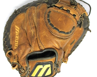 Guante de receptor de cuero Mizuno C011 / Artículos de colección de béisbol /