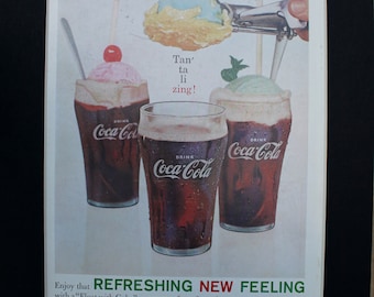 1961 Coca-Cola Magazine Advertisement -Vintage advertising/retro ads/1960s/Coke/Coca Cola/cool men's gift/Things go Better with Coke