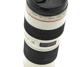 Canon Zoom Lens Travel Mug – Photographer Gift, New Condition