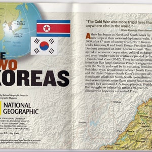 韓国/朝鮮半島地図/韓国/北朝鮮/ナショナル ジオグラフィック/地図/朝鮮半島/平壌/ソウル/朝鮮戦争/DMZ