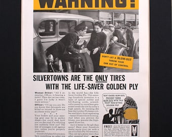1936 Goodrich Lifesaver Magazine Werbung