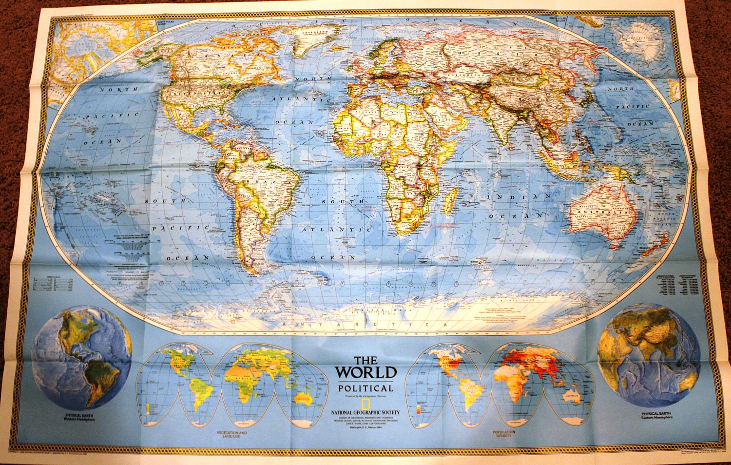 1994 年版世界地図 / ナショナル ジオグラフィック / 地図作成